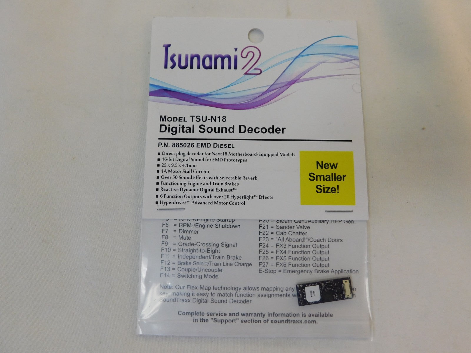 Soundtraxx Tsunami 2 885026 EMD Diesel TSU-N18 Digital Sound Decoder0