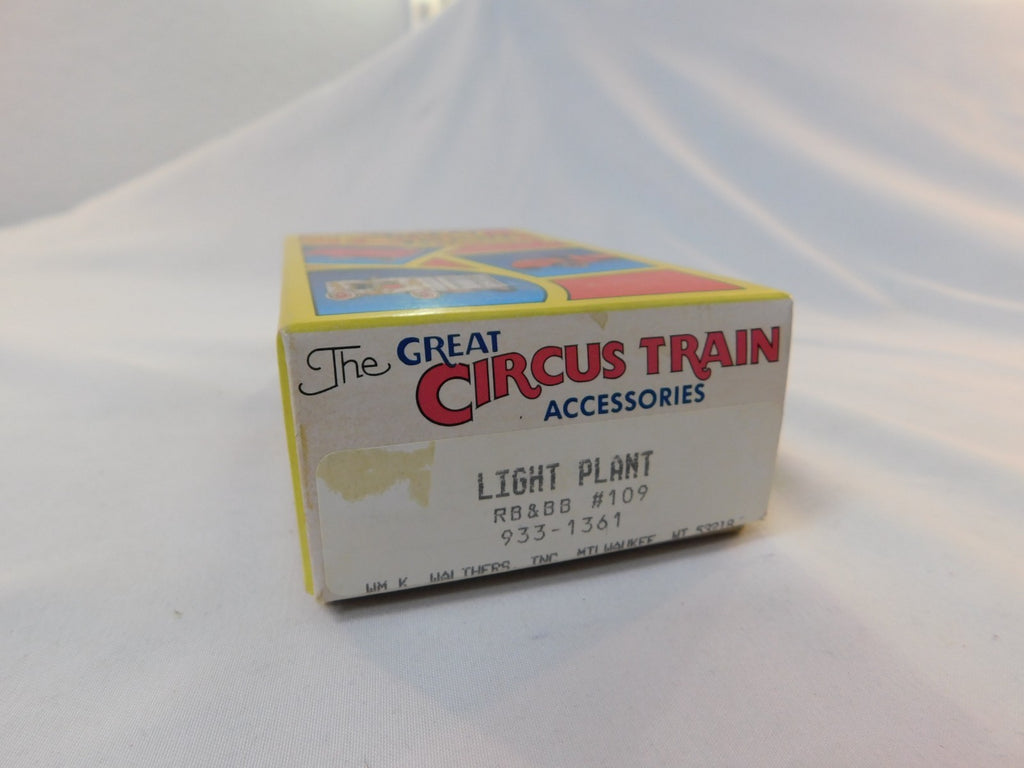 Walthers 933-1361 The Great Circus Train HO Light Plant RB&BB #1091