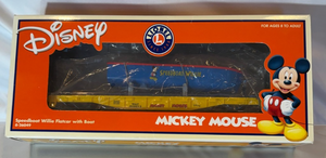 Lionel 26049 - O Scale Disney Mickey Mouse Speedboat Willie Flatcar W/Boat