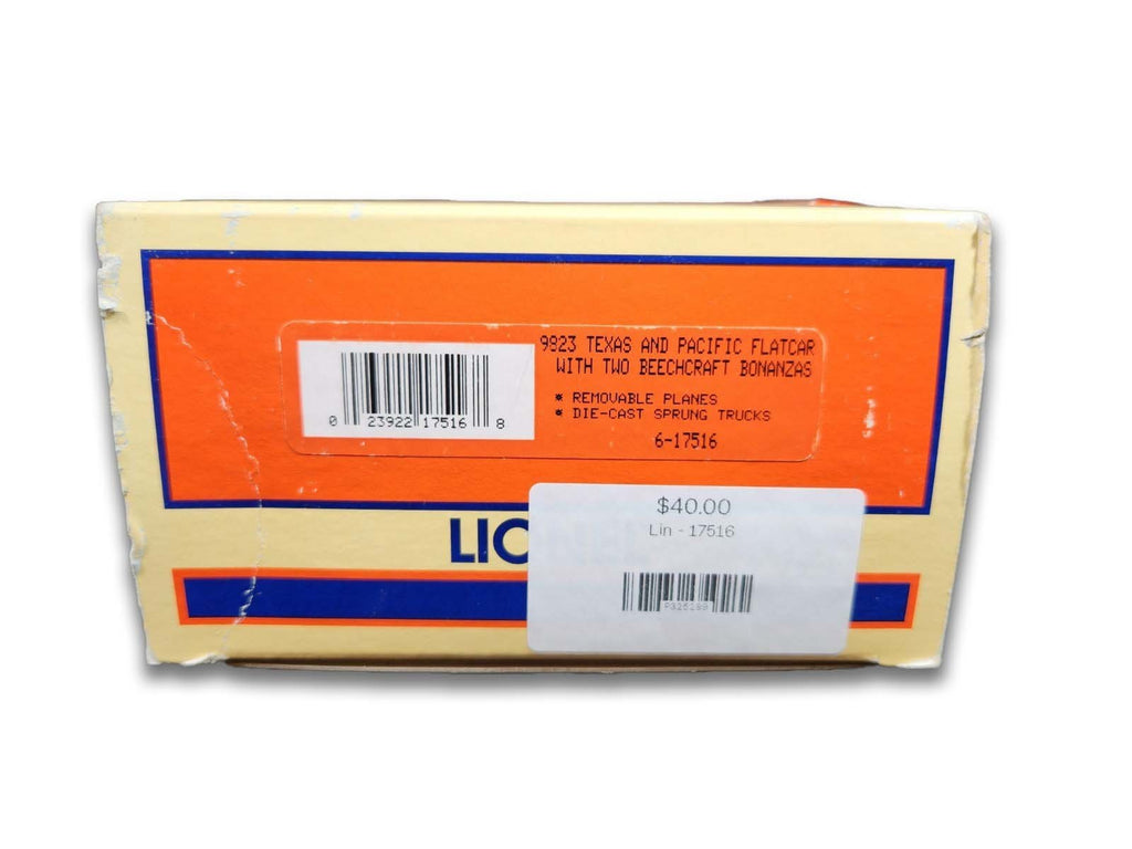 Lionel 17516 O T&P Flat Cars Freight Texas & Pacific w/ 2 Beechcraft Bonanzas4