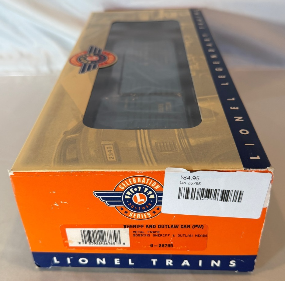 LIONEL PWC SHERIFF AND OUTLAW CAR 6-28765  O GAUGE5
