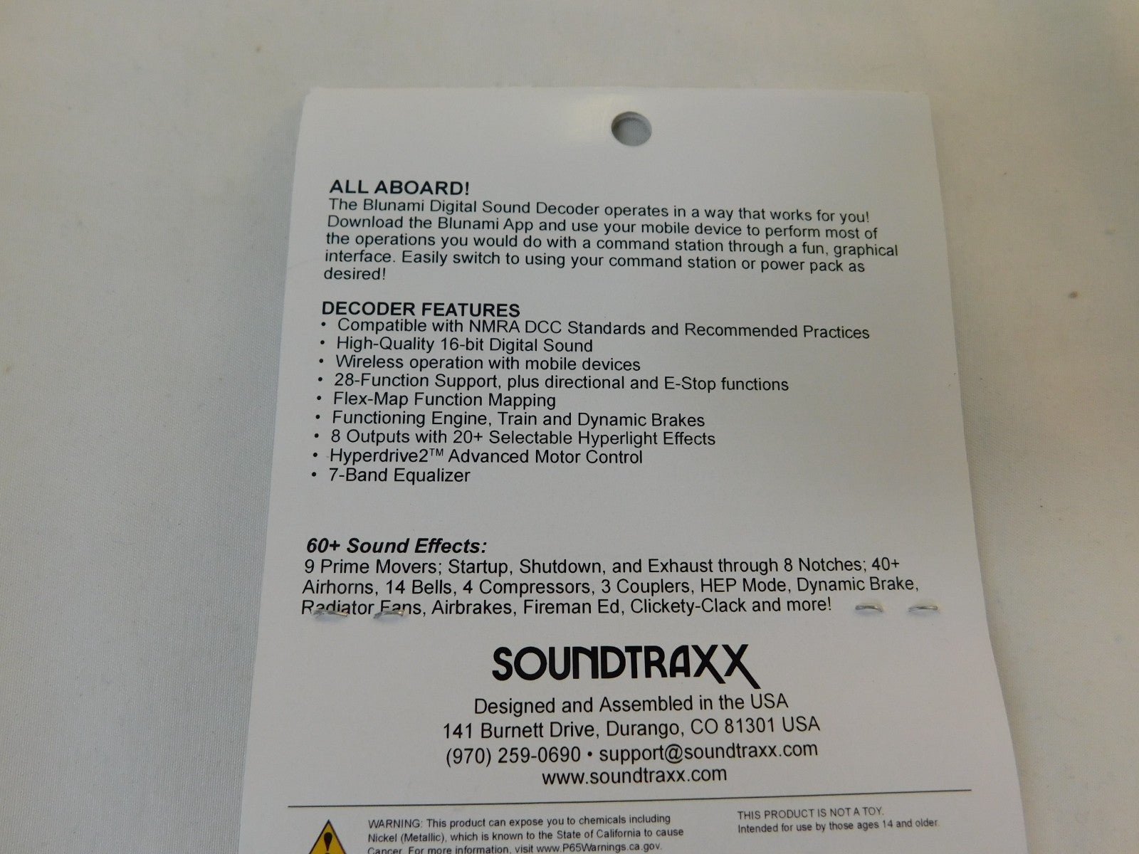 Soundtraxx Blunami 885617 EMD Diesel BLU-4408 Digital Sound Decoder1