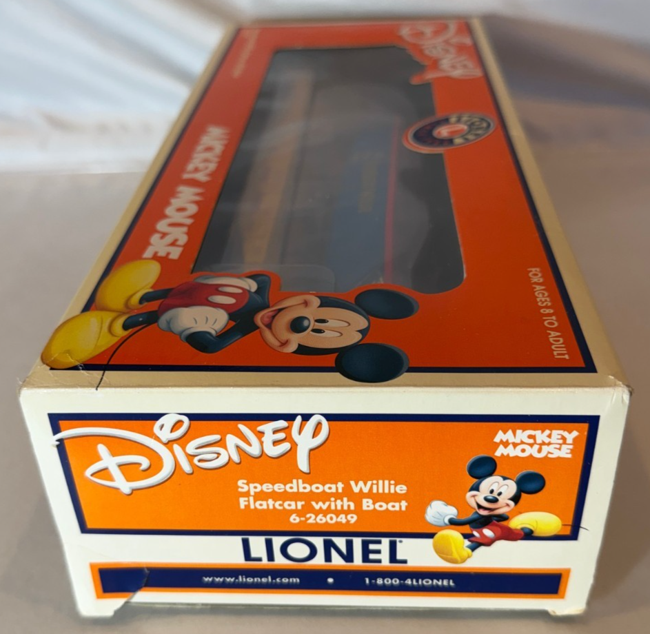 Lionel 26049 - O Scale Disney Mickey Mouse Speedboat Willie Flatcar W/Boat5