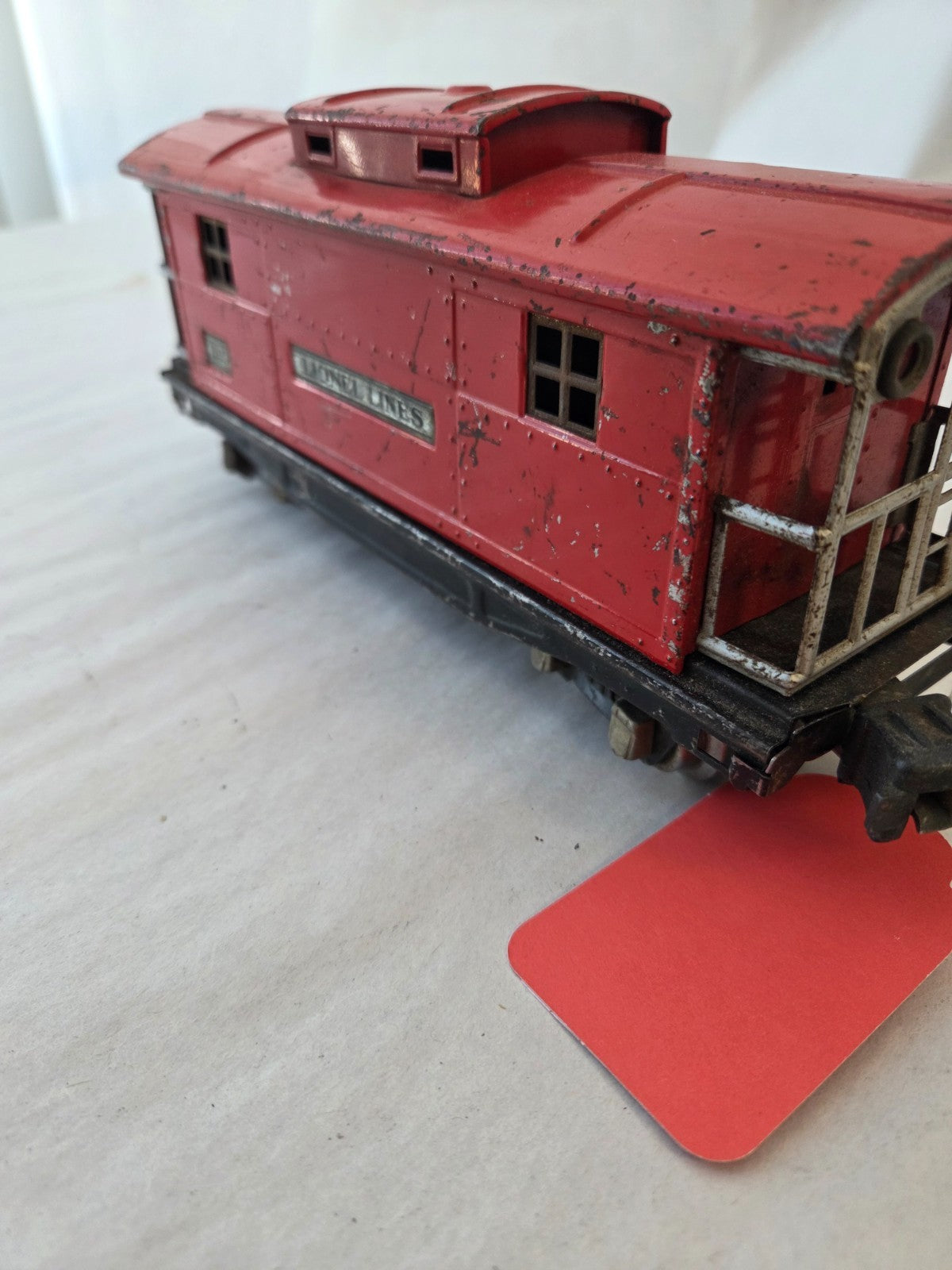 Lionel #28170 O Scale Pre-war Red Tinplate Caboose1