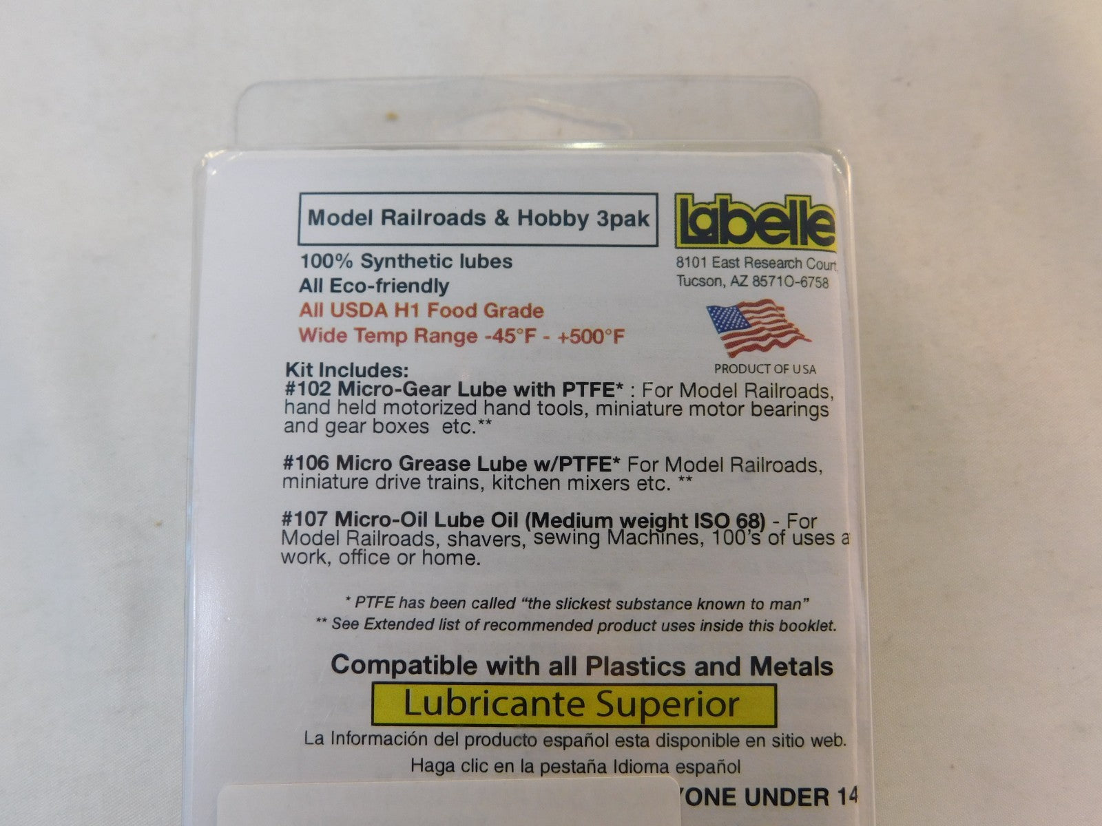 Labelle 430-1002 Model Railroads & Hobby 3pak Kit, Lube and Oil1
