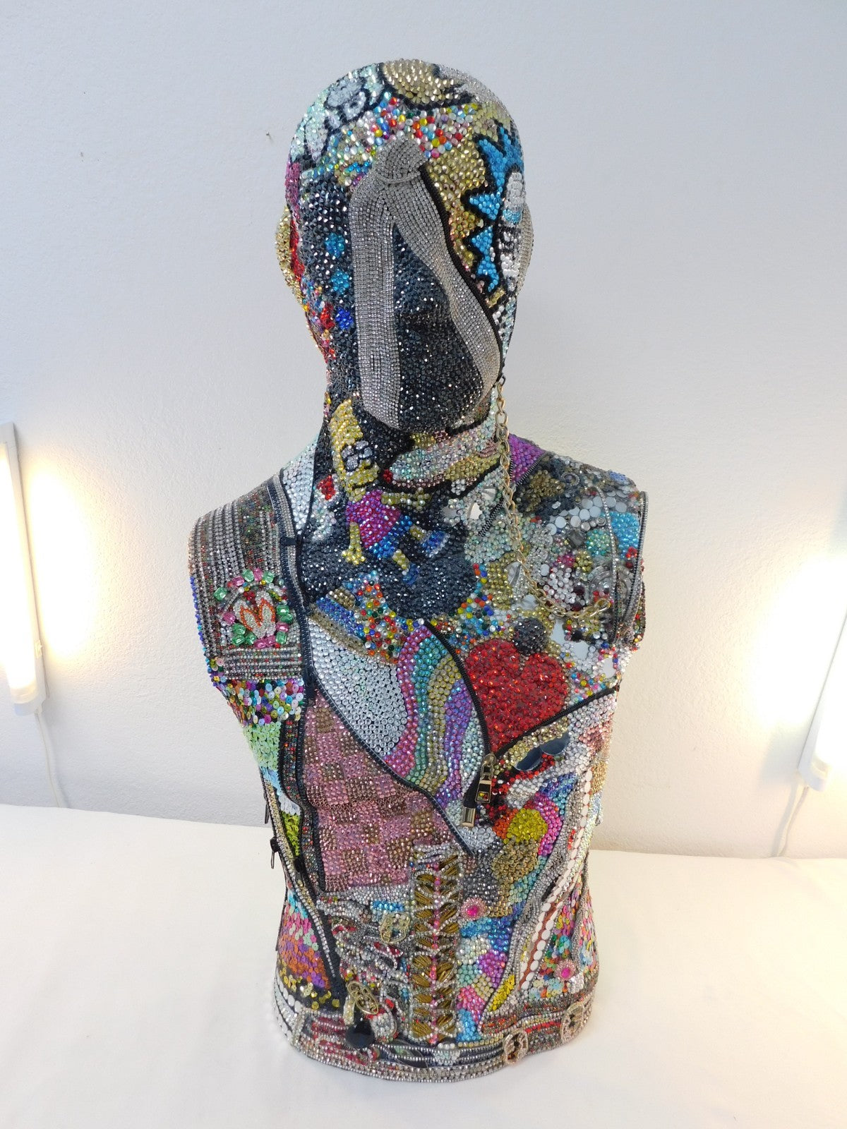 "The Zipper" - Jewelled Manequin Art Installation Sculpture0