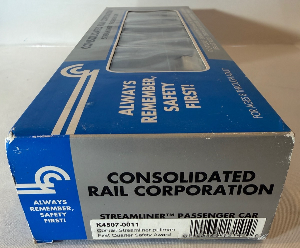 K-LINE O CONRAIL STREAMLINER PULLAN PASSENGER CAR 2001  K4507 SAFETY AWARD2