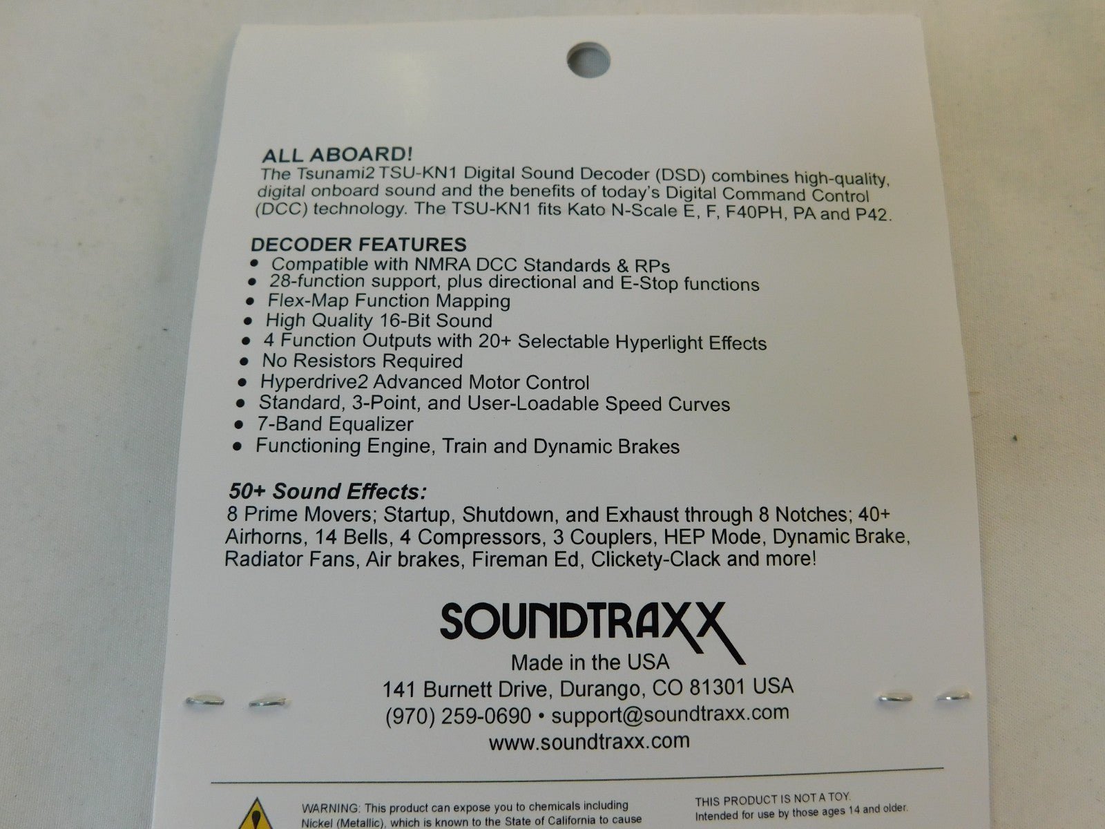 Soundtraxx Tsunami 2 885032 TSU-KN1 Digital Sound Decoder1