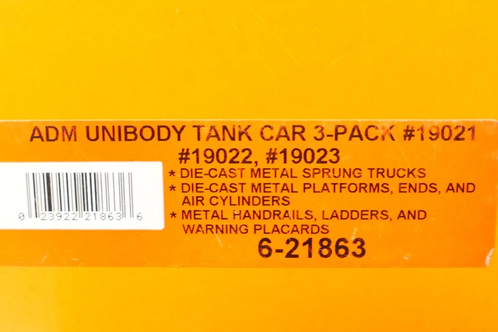 Lionel O Gauge ADM Unibody Tank Car 3-Pack - Used W/Box - #19021 #19022 #190236