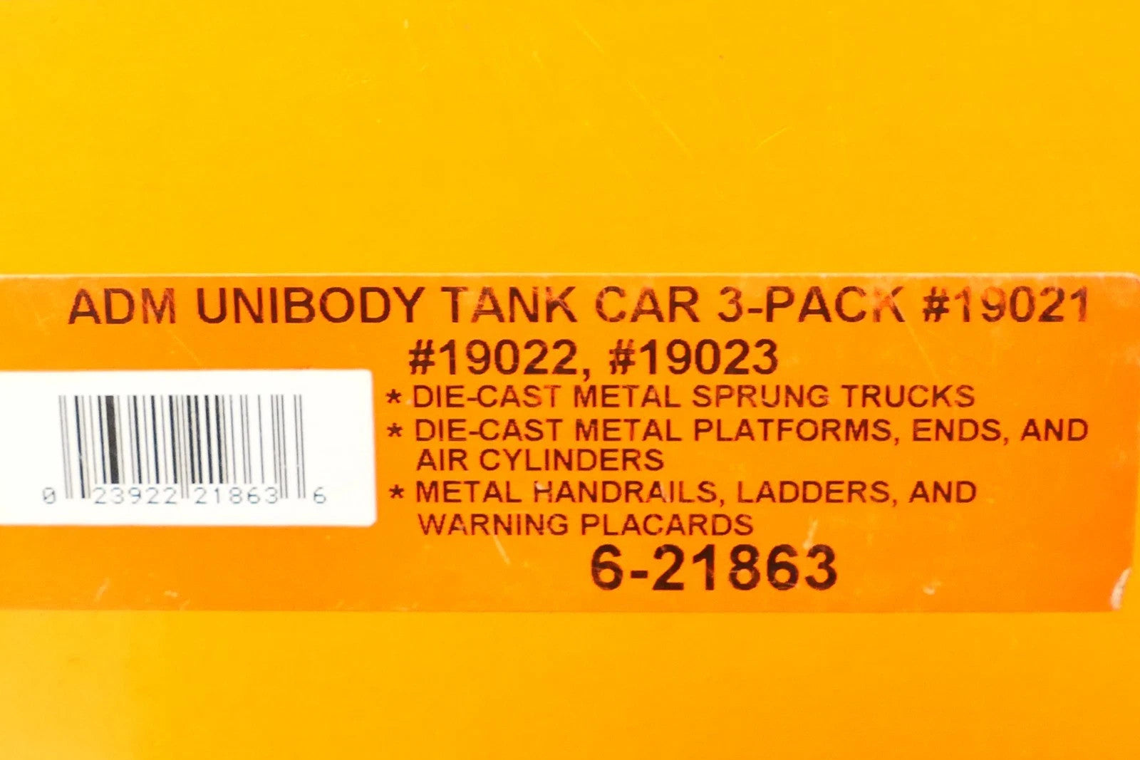 Lionel O Gauge ADM Unibody Tank Car 3-Pack - Used W/Box - #19021 #19022 #190236