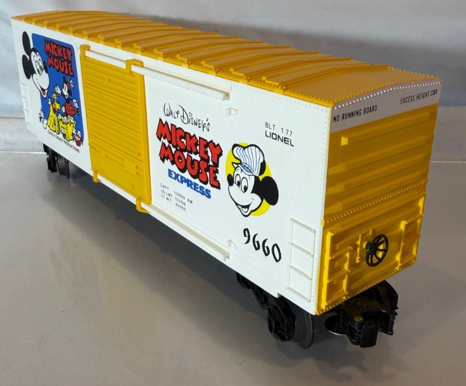 Lionel Walt Disney's Mickey Mouse Express Hi Cube Box Car 6-96603