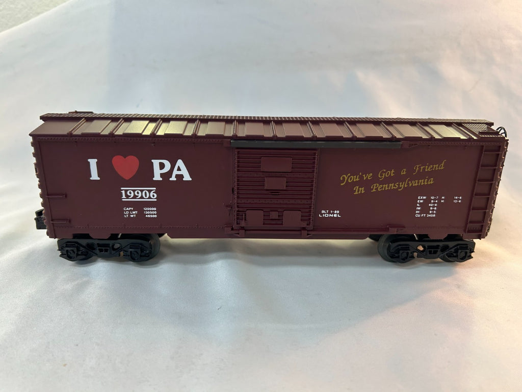 Lionel 19906 - I Love Pennsylvania Boxcar2