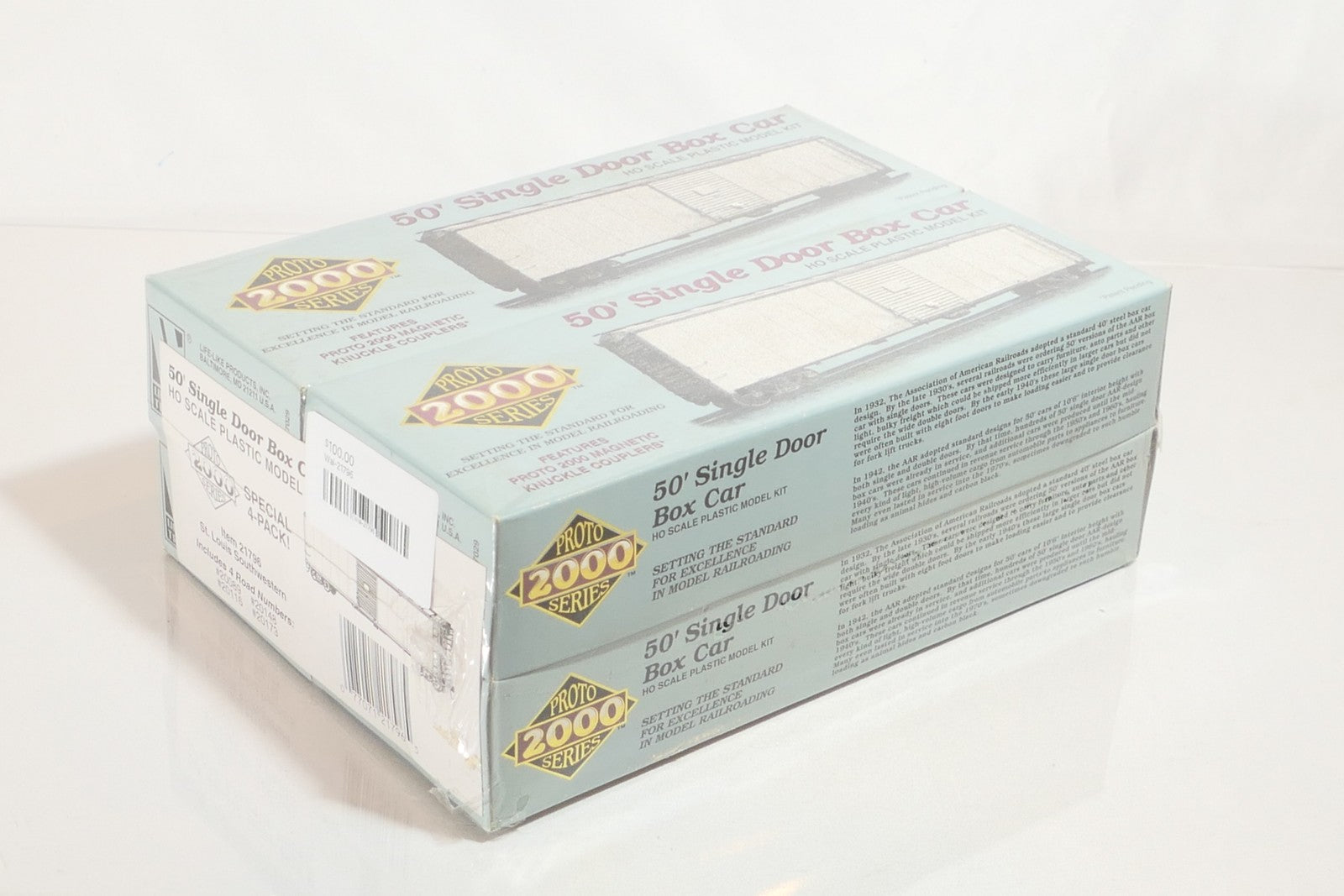 Walthers 21798 - HO Scale 50' Boxcar 4 Pack St Louis Southwestern0