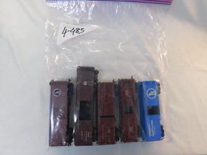 Grab Bag HO Scale Rolling Stock Lot# 4-483, 5 Pieces