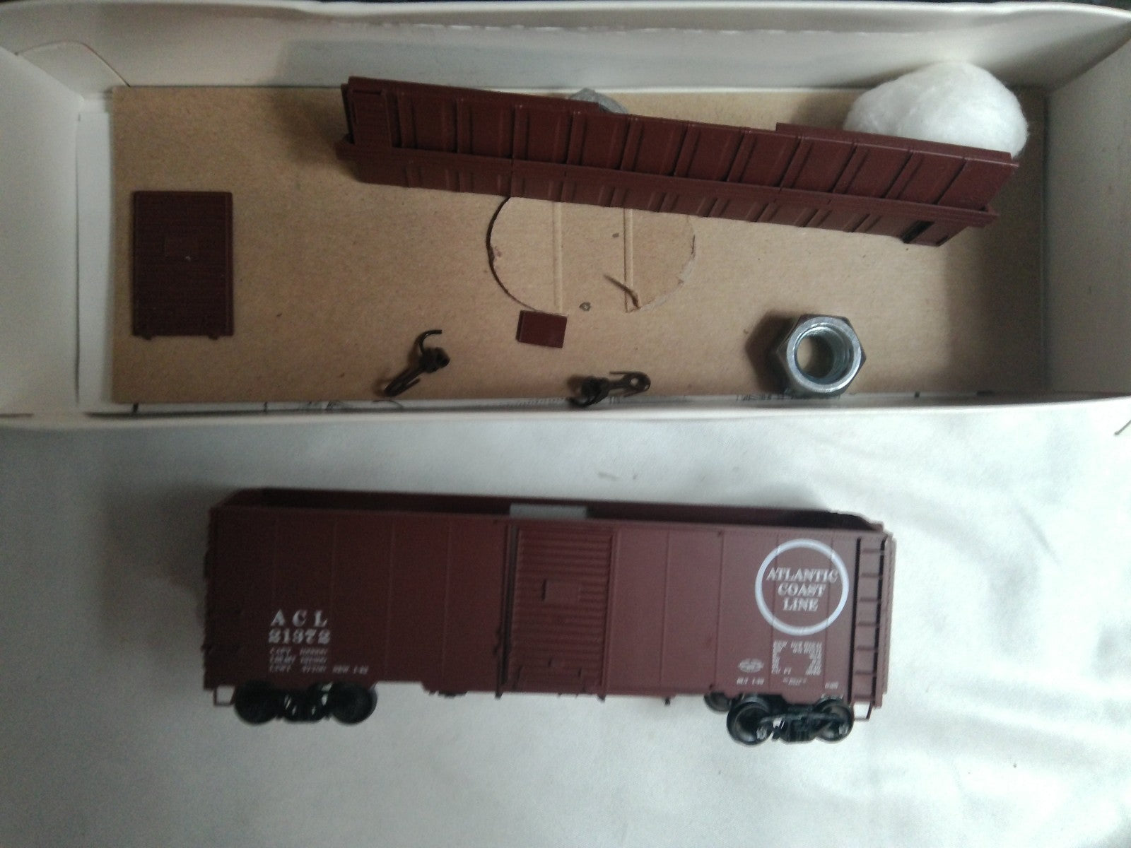 Branchline HO Atlantic Coast Line AAR 40' Boxcar ACL #21372 Partially Built Kit2