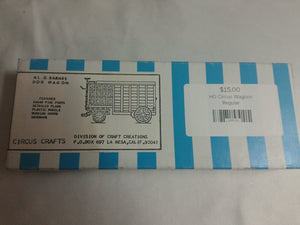 Circus Crafts 1/8" Al G. Barnes Dog Wagon Kit New in Box 1:96 Circus
