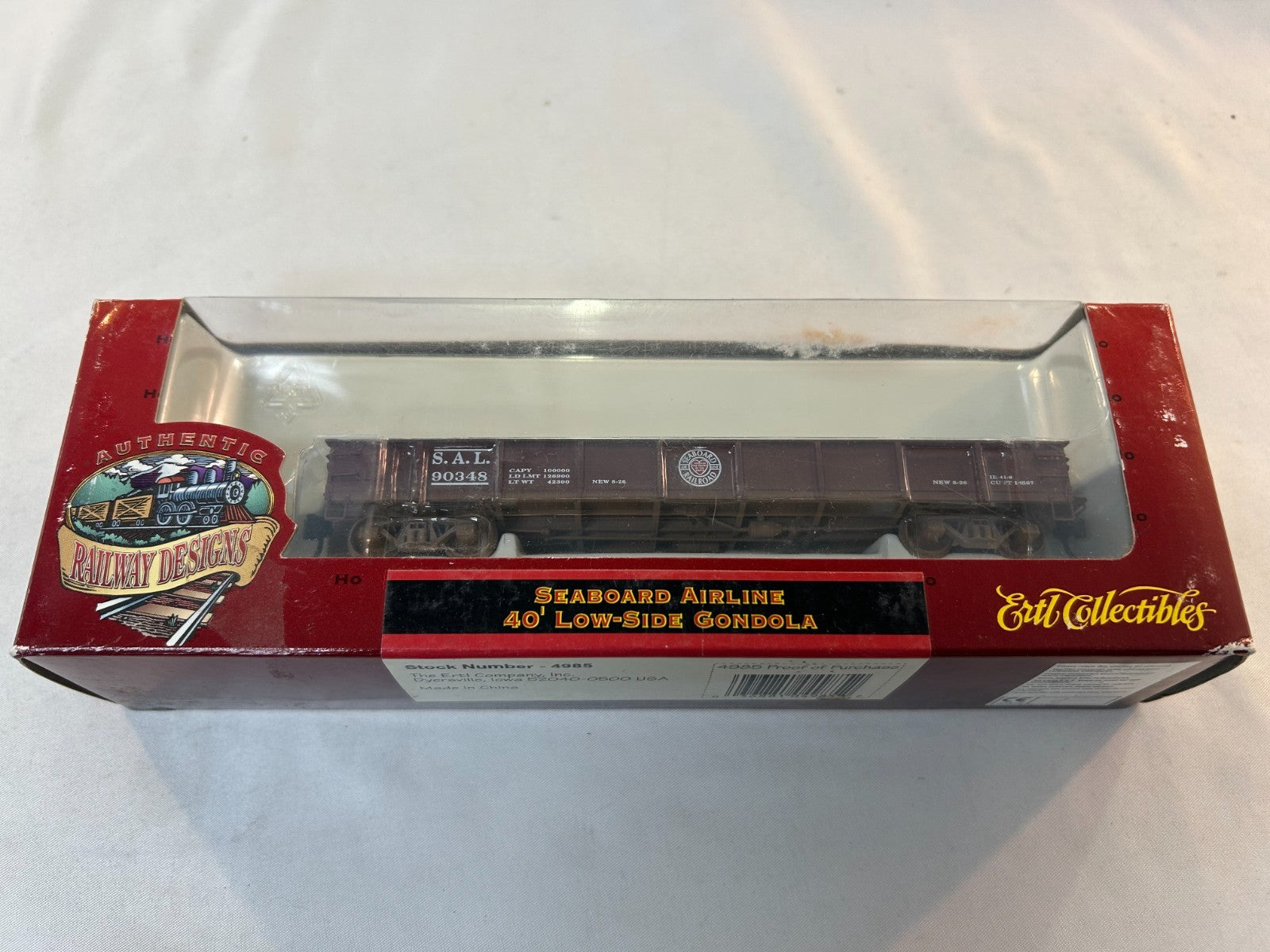 Ertl Collectibles 4985 HO Scale 40' Low-Side Gondola, Seaboard Airline #903481