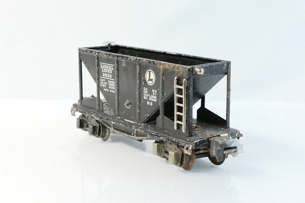 Lionel 2653B O Scale Hopper Lines Car, Black (No Box)2