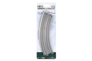 Kato 20-183 N Unitrack Double Superelevated Curve 45 Deg 11/12-3/8" 28.2/31.5cm